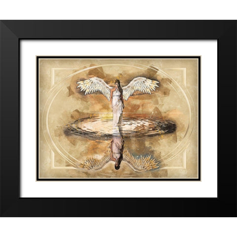 Angel of the Deep Black Modern Wood Framed Art Print with Double Matting by Bolokofsky, Ronald