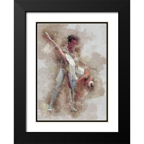Ballet Black Modern Wood Framed Art Print with Double Matting by Bolokofsky, Ronald