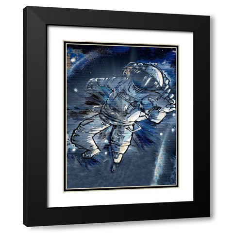 Major Tom Black Modern Wood Framed Art Print with Double Matting by Bolokofsky, Ronald