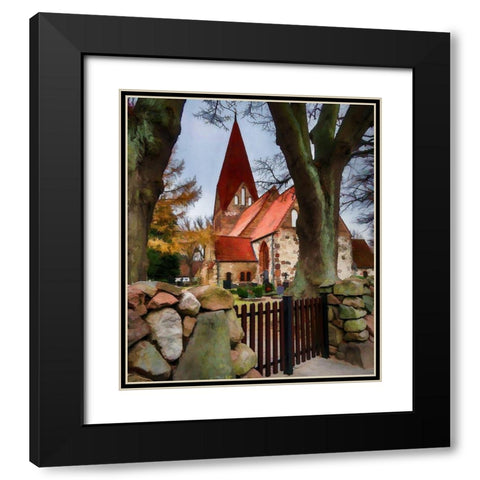 Welcome Black Modern Wood Framed Art Print with Double Matting by Bolokofsky, Ronald
