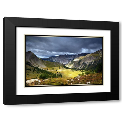 Queyras French Alps Black Modern Wood Framed Art Print with Double Matting by Bolokofsky, Ronald