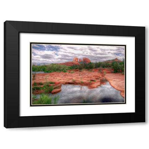 Sedona Black Modern Wood Framed Art Print with Double Matting by Bolokofsky, Ronald