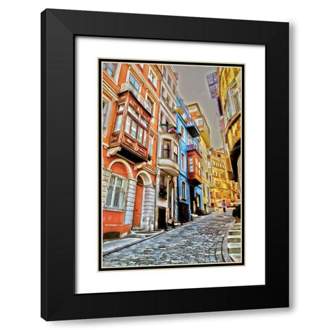 Stone Street Black Modern Wood Framed Art Print with Double Matting by Bolokofsky, Ronald
