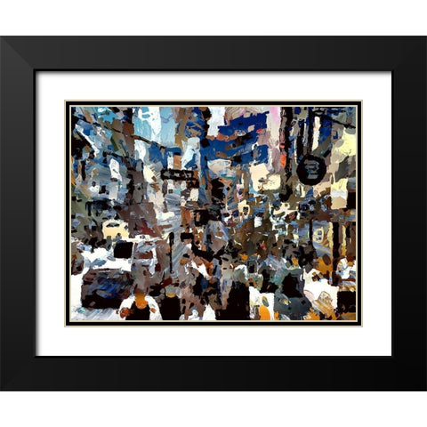 Urban Congestion Black Modern Wood Framed Art Print with Double Matting by Bolokofsky, Ronald