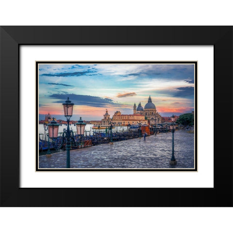 Venetian Dawn Black Modern Wood Framed Art Print with Double Matting by Bolokofsky, Ronald
