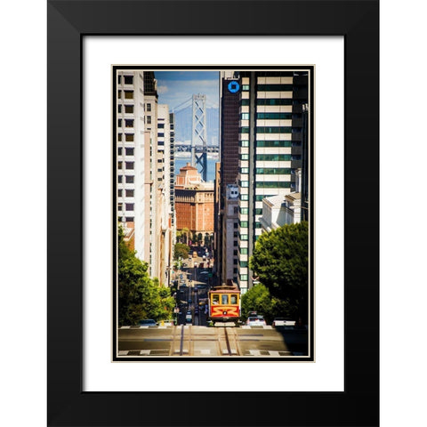 View Down Van Ness Black Modern Wood Framed Art Print with Double Matting by Bolokofsky, Ronald