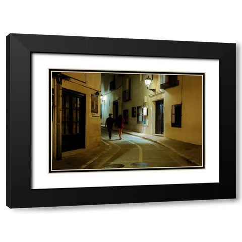 Walking Her Home Black Modern Wood Framed Art Print with Double Matting by Bolokofsky, Ronald