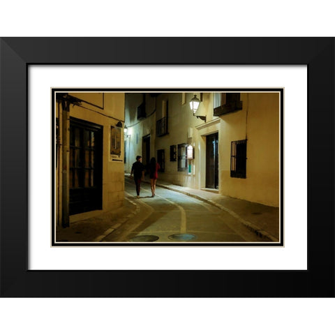 Walking Her Home Black Modern Wood Framed Art Print with Double Matting by Bolokofsky, Ronald