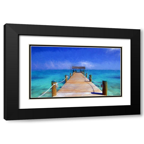 Jetty Hut Black Modern Wood Framed Art Print with Double Matting by Bolokofsky, Ronald