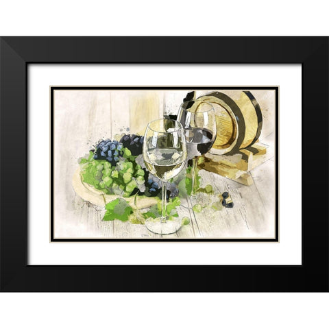 Two Types of Wine Black Modern Wood Framed Art Print with Double Matting by Bolokofsky, Ronald