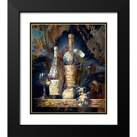 Vintage Wine II Black Modern Wood Framed Art Print with Double Matting by Bolokofsky, Ronald