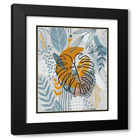 Autumn Leaves 72 Black Modern Wood Framed Art Print with Double Matting by Bolokofsky, Ronald