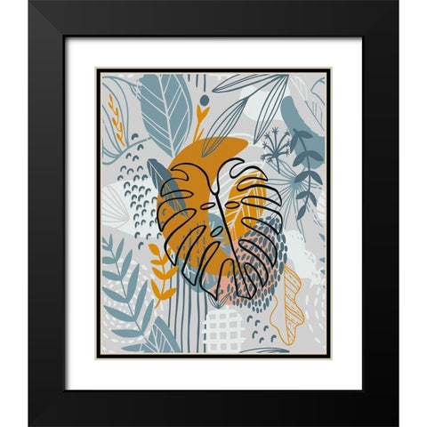 Autumn Leaves 72 Black Modern Wood Framed Art Print with Double Matting by Bolokofsky, Ronald