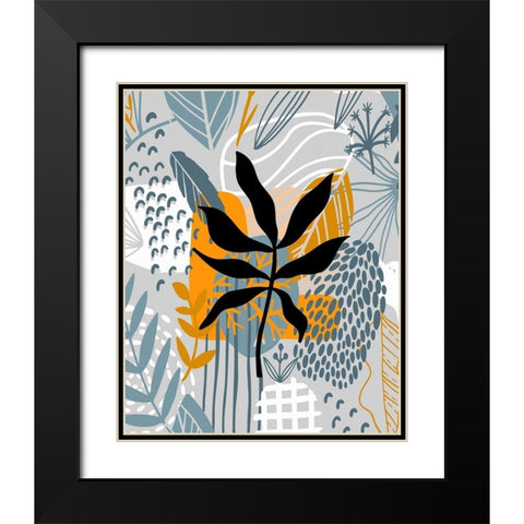 Autumn Leaves 75 Black Modern Wood Framed Art Print with Double Matting by Bolokofsky, Ronald