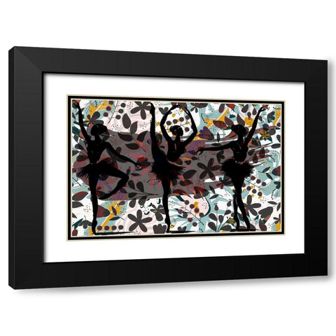 Garden Ballet 418 Black Modern Wood Framed Art Print with Double Matting by Bolokofsky, Ronald