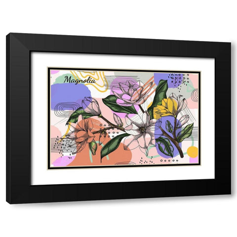 Magnolia 733 Black Modern Wood Framed Art Print with Double Matting by Bolokofsky, Ronald