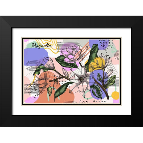 Magnolia 733 Black Modern Wood Framed Art Print with Double Matting by Bolokofsky, Ronald
