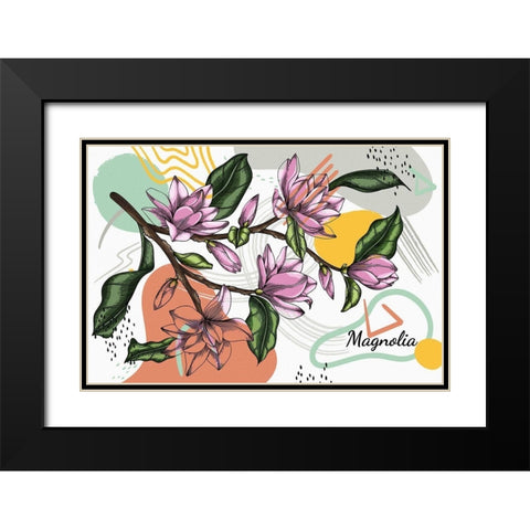 Magnolia 742 Black Modern Wood Framed Art Print with Double Matting by Bolokofsky, Ronald
