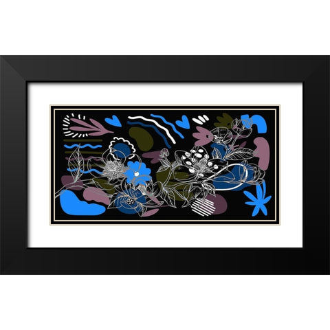 Magnolia Branch 270 Black Modern Wood Framed Art Print with Double Matting by Bolokofsky, Ronald