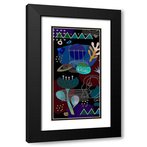 Mid Century Shapes 62A Black Modern Wood Framed Art Print with Double Matting by Bolokofsky, Ronald