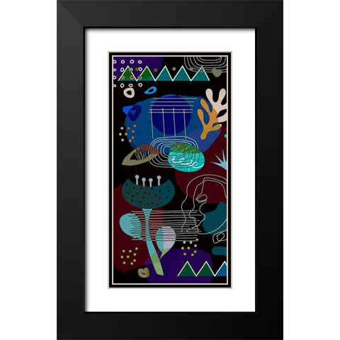 Mid Century Shapes 62A Black Modern Wood Framed Art Print with Double Matting by Bolokofsky, Ronald