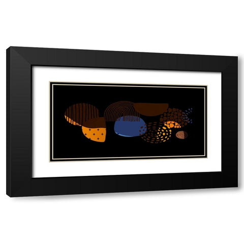 Mid Century Shapes 737 Black Modern Wood Framed Art Print with Double Matting by Bolokofsky, Ronald