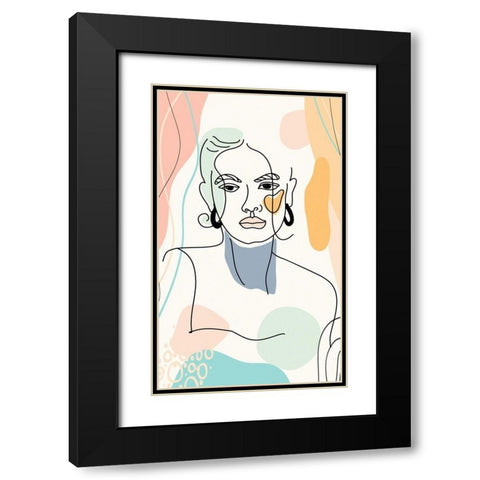 Mid Century Woman 121 Black Modern Wood Framed Art Print with Double Matting by Bolokofsky, Ronald