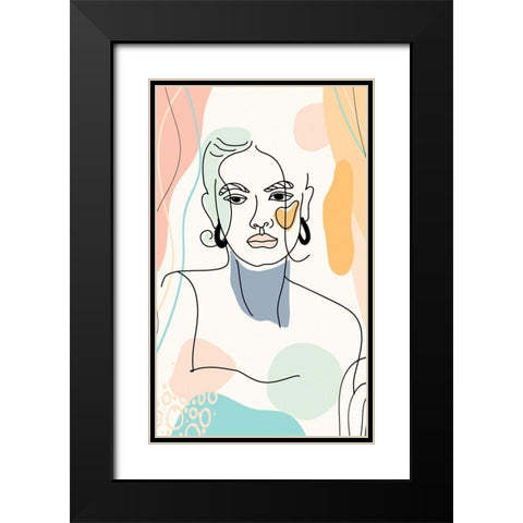 Mid Century Woman 121 Black Modern Wood Framed Art Print with Double Matting by Bolokofsky, Ronald