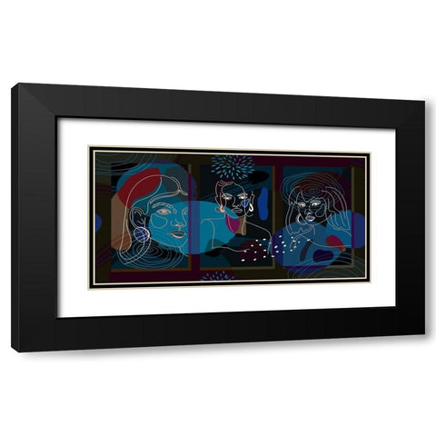 Mid Century Women 129 Black Modern Wood Framed Art Print with Double Matting by Bolokofsky, Ronald