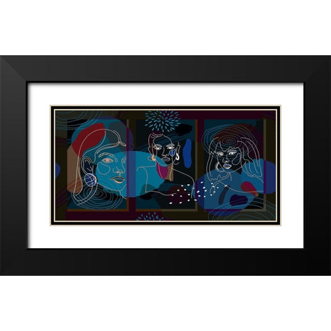 Mid Century Women 129 Black Modern Wood Framed Art Print with Double Matting by Bolokofsky, Ronald