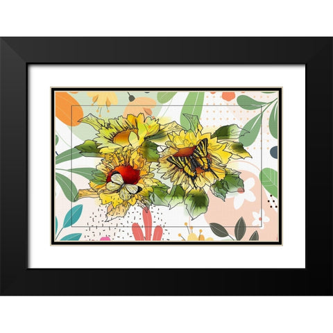 Sunflower Garden 135 Black Modern Wood Framed Art Print with Double Matting by Bolokofsky, Ronald