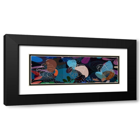 Tropical Leaves 29 Black Modern Wood Framed Art Print with Double Matting by Bolokofsky, Ronald