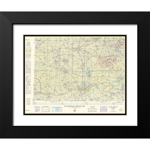 Ouachita Mountains - USGS 1960 Black Modern Wood Framed Art Print with Double Matting by USGS