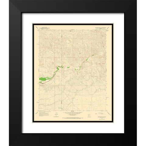 South East Arrastra Mountain Arizona Quad Black Modern Wood Framed Art Print with Double Matting by USGS