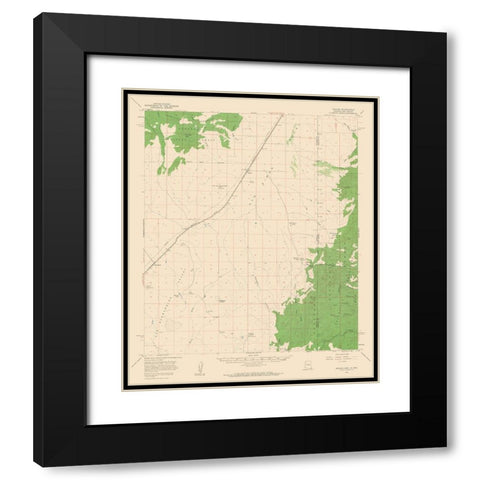 Apache Arizona Quad - USGS 1958 Black Modern Wood Framed Art Print with Double Matting by USGS