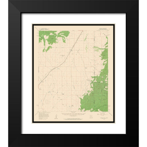Apache Arizona Quad - USGS 1958 Black Modern Wood Framed Art Print with Double Matting by USGS