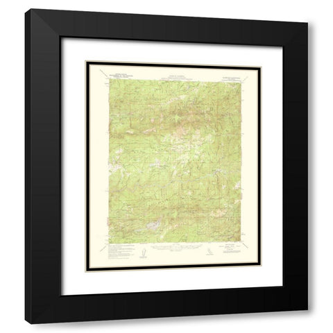 Alleghany California Quad - USGS 1959 Black Modern Wood Framed Art Print with Double Matting by USGS