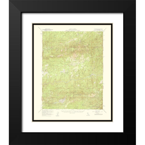 Alleghany California Quad - USGS 1959 Black Modern Wood Framed Art Print with Double Matting by USGS