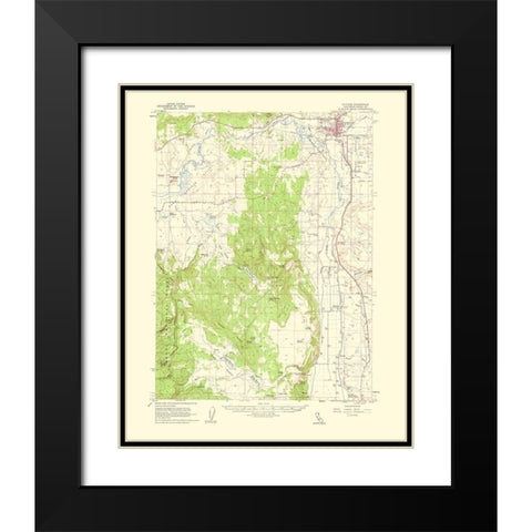 Alturas California Quad - USGS 1963 Black Modern Wood Framed Art Print with Double Matting by USGS