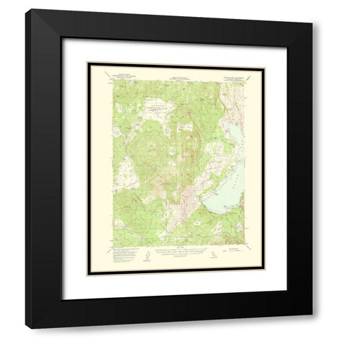 Antelope Mountain California Quad - USGS 1963 Black Modern Wood Framed Art Print with Double Matting by USGS