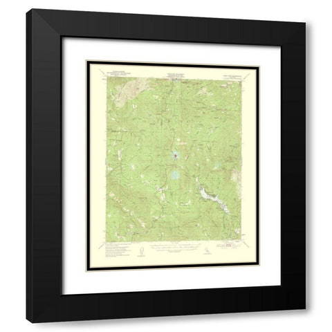 Bass Lake California Quad - USGS 1959 Black Modern Wood Framed Art Print with Double Matting by USGS