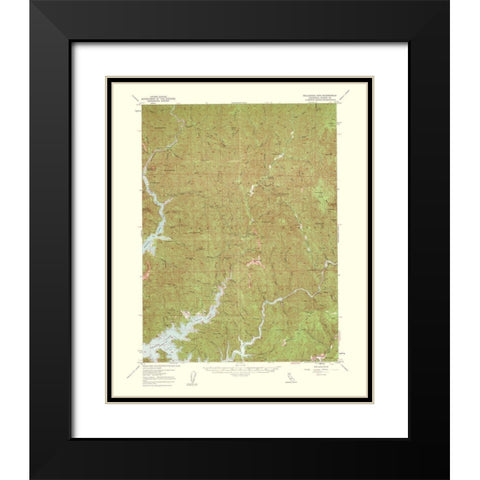 Bollibokka Mountain California Quad - USGS 1959 Black Modern Wood Framed Art Print with Double Matting by USGS