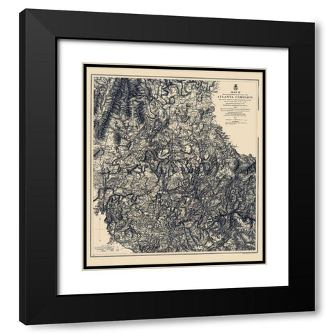 Atlanta Campaign II - Ruger 1864 Black Modern Wood Framed Art Print with Double Matting by Ruger