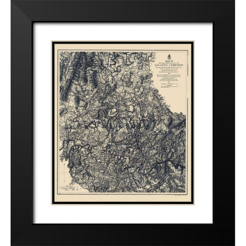 Atlanta Campaign II - Ruger 1864 Black Modern Wood Framed Art Print with Double Matting by Ruger