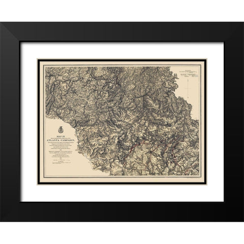Atlanta Campaign III - Ruger 1864 Black Modern Wood Framed Art Print with Double Matting by Ruger
