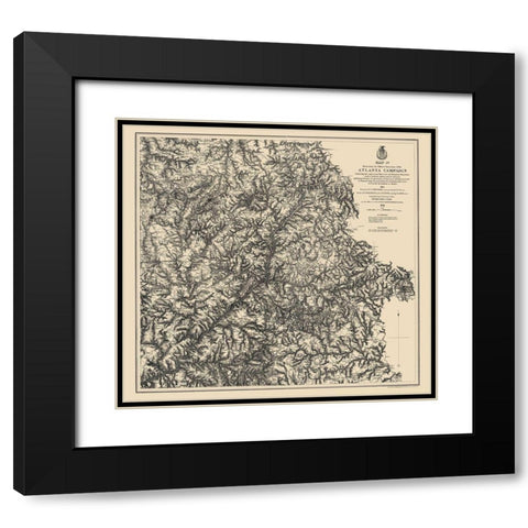 Atlanta Campaign IV - Ruger 1864 Black Modern Wood Framed Art Print with Double Matting by Ruger