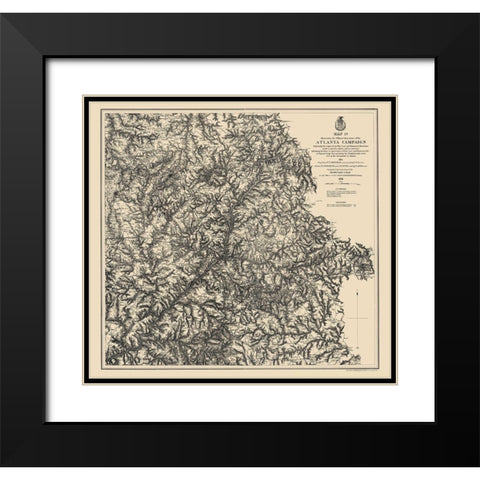 Atlanta Campaign IV - Ruger 1864 Black Modern Wood Framed Art Print with Double Matting by Ruger