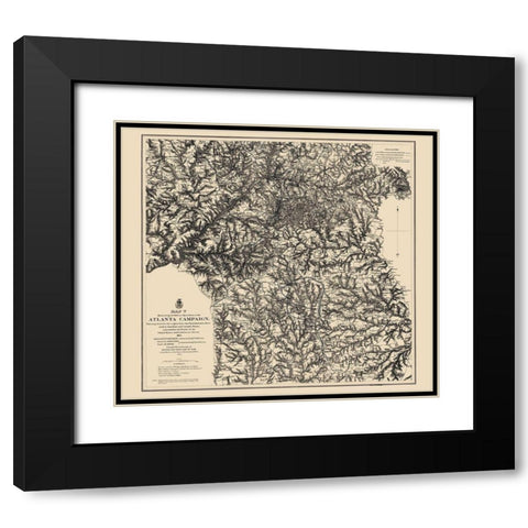 Atlanta Campaign V - Ruger 1864 Black Modern Wood Framed Art Print with Double Matting by Ruger