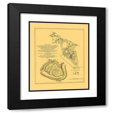 Battlefield of Logans Cross Roads - Ruger 1877 Black Modern Wood Framed Art Print with Double Matting by Ruger