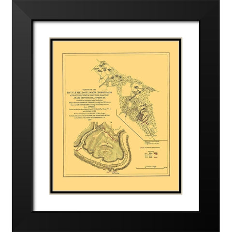 Battlefield of Logans Cross Roads - Ruger 1877 Black Modern Wood Framed Art Print with Double Matting by Ruger